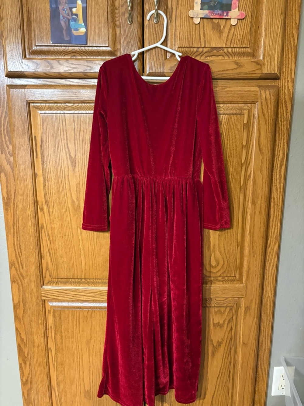 Red Velvet Long Sleeve Girls Jumper